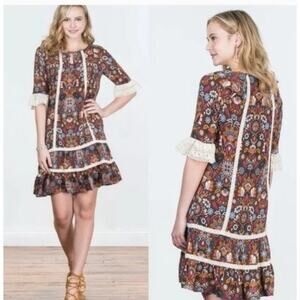 Matilda Jane Make Believe Intermission Boho Dress NWT Sz M